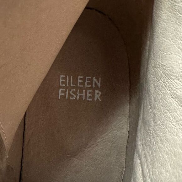 Eileen Fisher Kard Ankle Booties 8.5 Tan
NWOB Platform Wedge Boots Leather - Picture 10 of 10